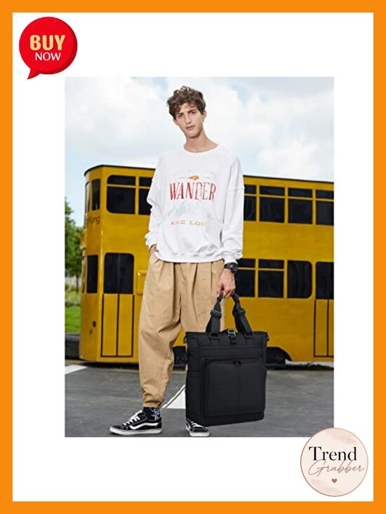 Convertible Laptop Backpack Tote Messenger 15.6\